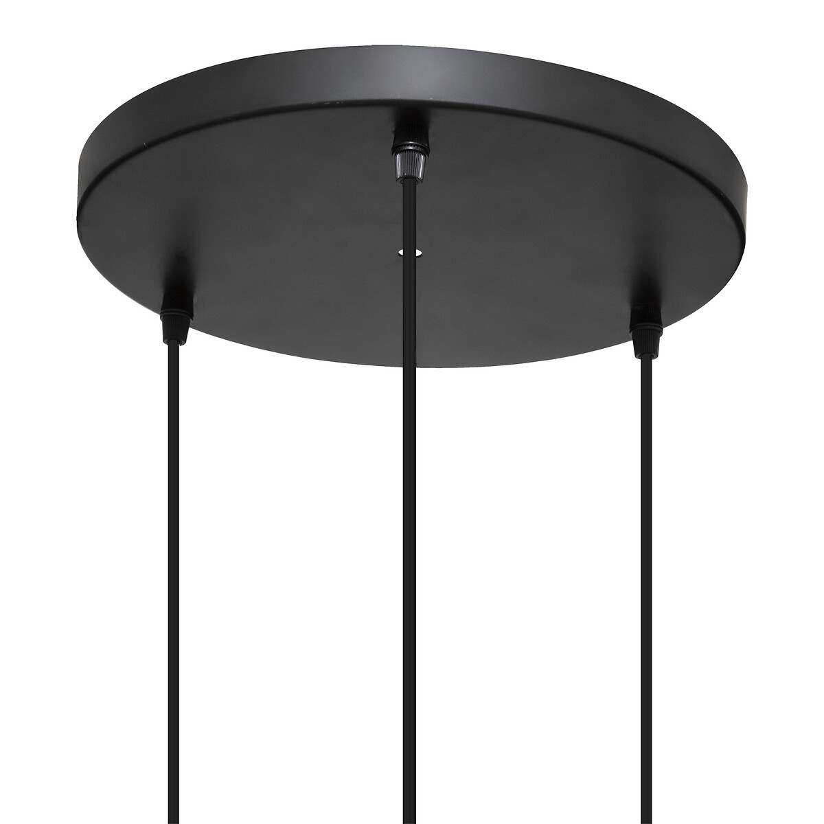 Candeeiro de teto JENA preto em metal com 3 focos
