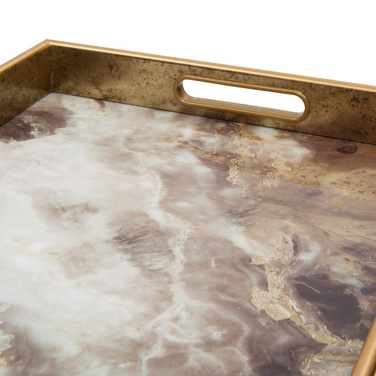 Tabuleiro retangular castanho 44cm