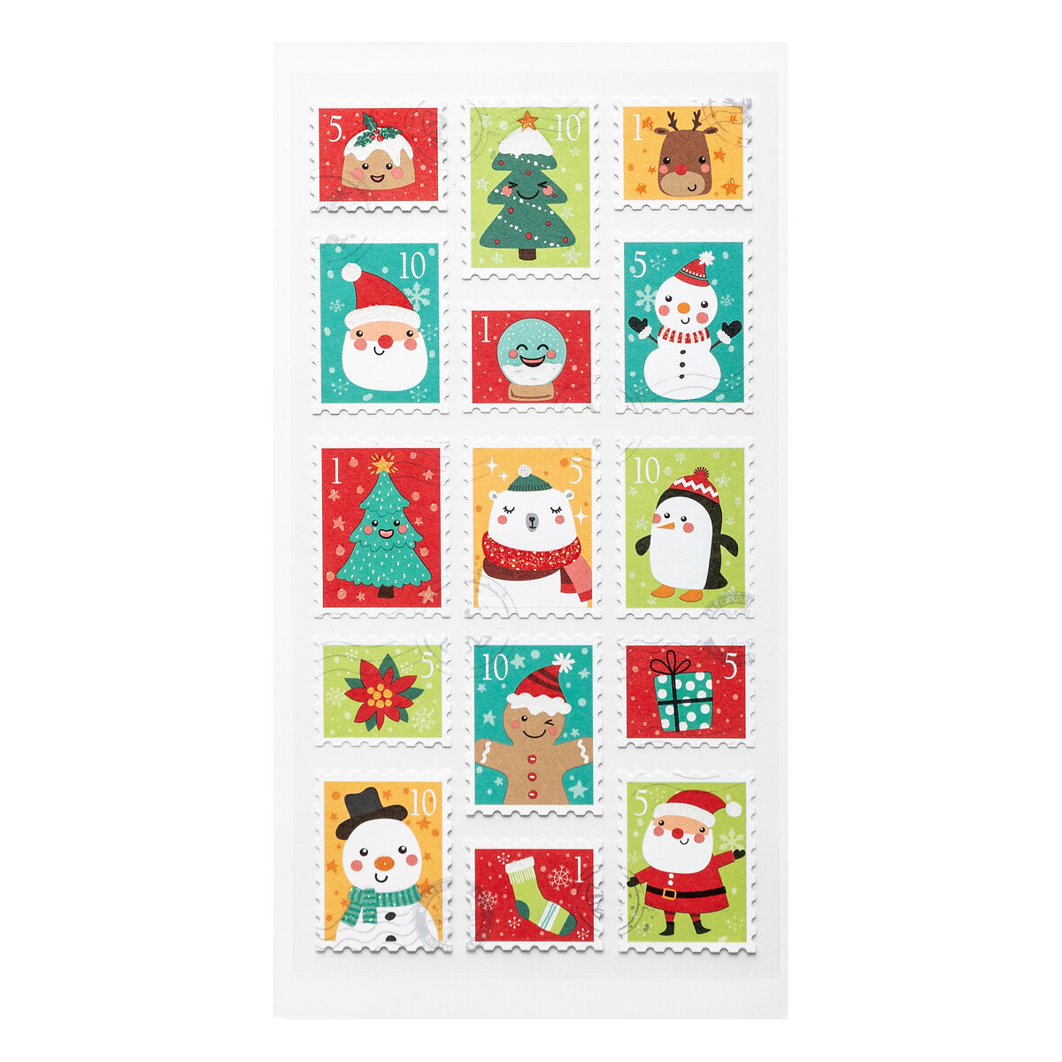 Autocolante com figuras natalícias 21,5cm