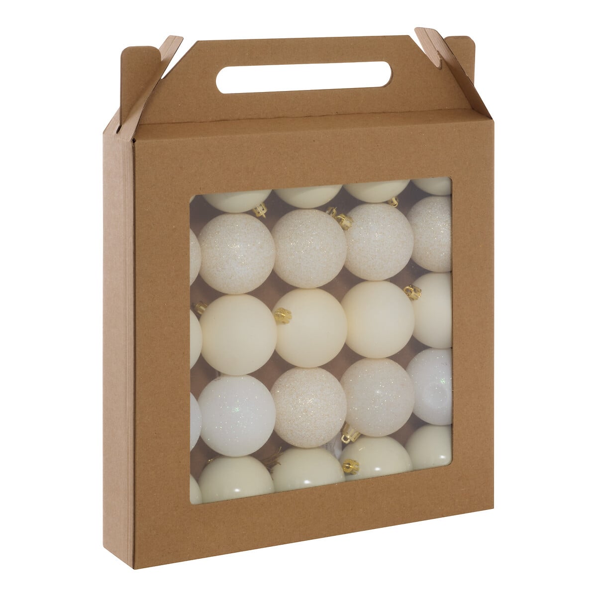 Conjunto de 25 bolas cru 6cm