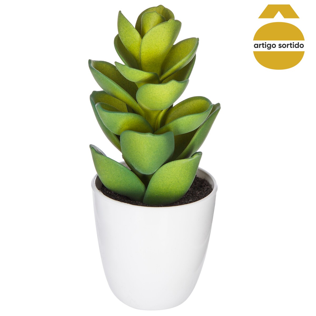 Vaso com suculentas artificiais 18cm