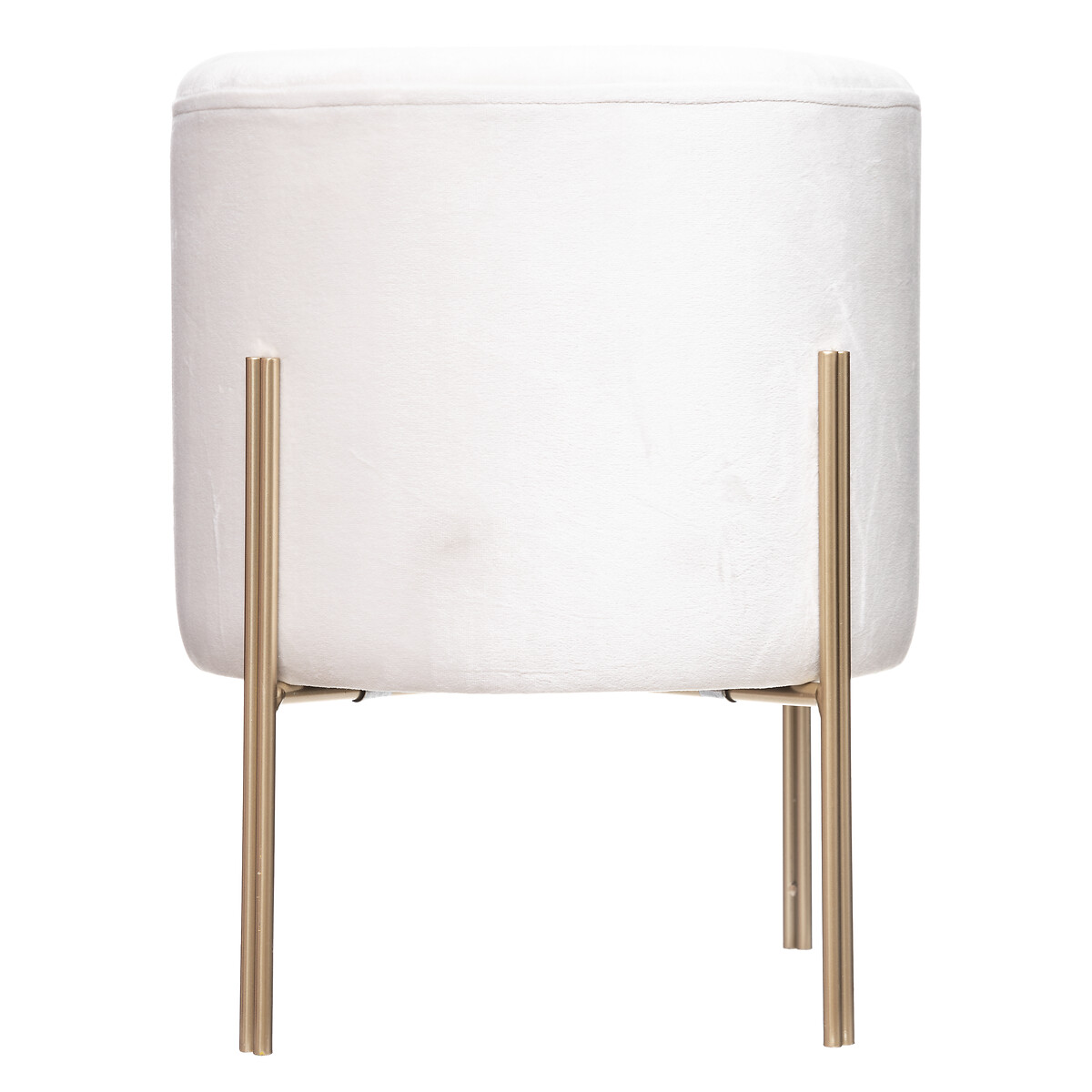 Banqueta BLUSH LIV de veludo com p&eacute;s em metal dourado