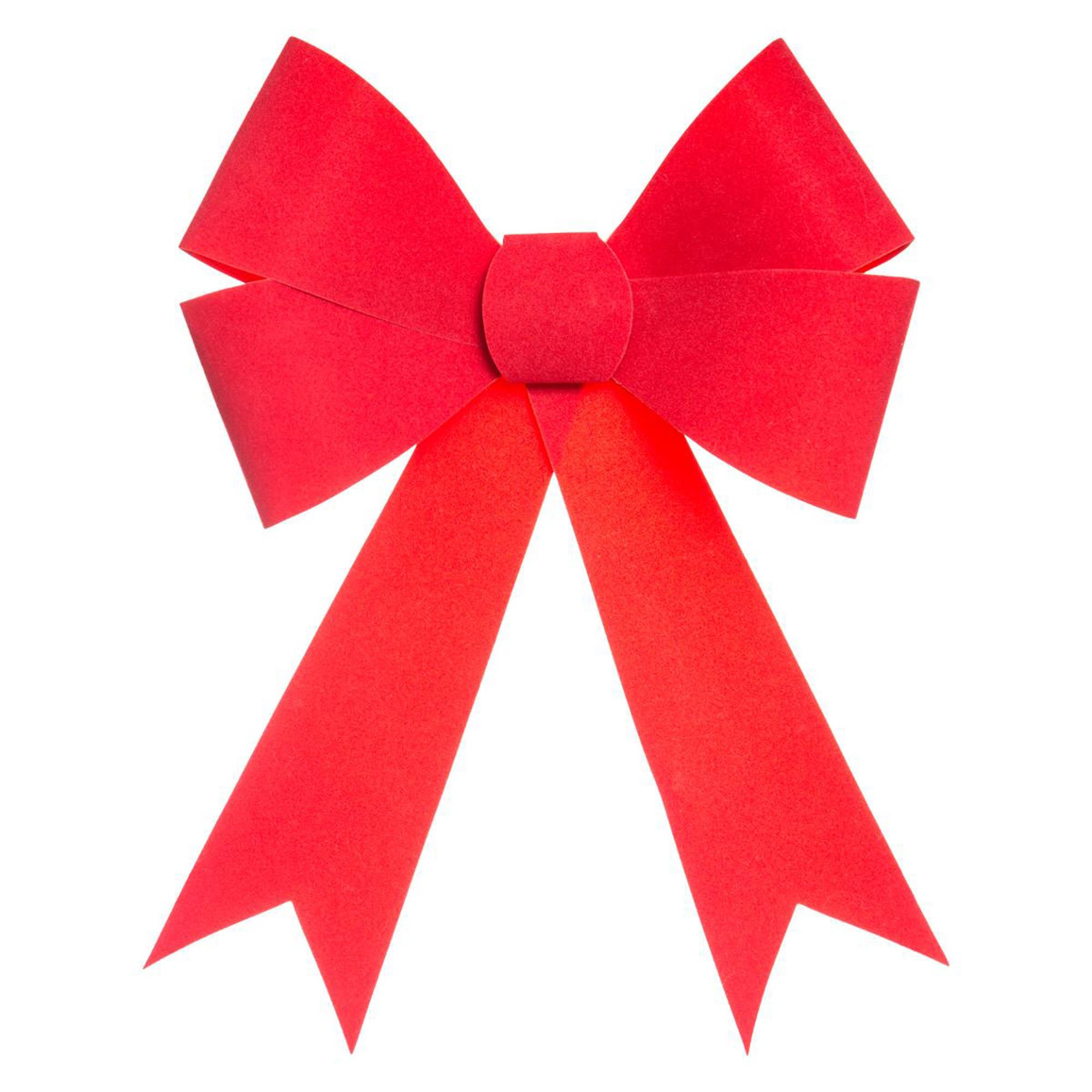 Laço decorativo vermelho efeito veludo