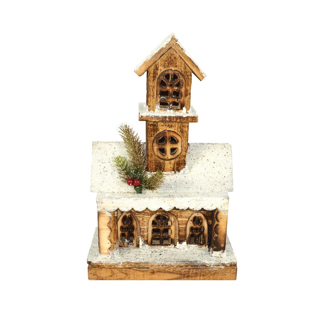 Casa em madeira com torre luminosa