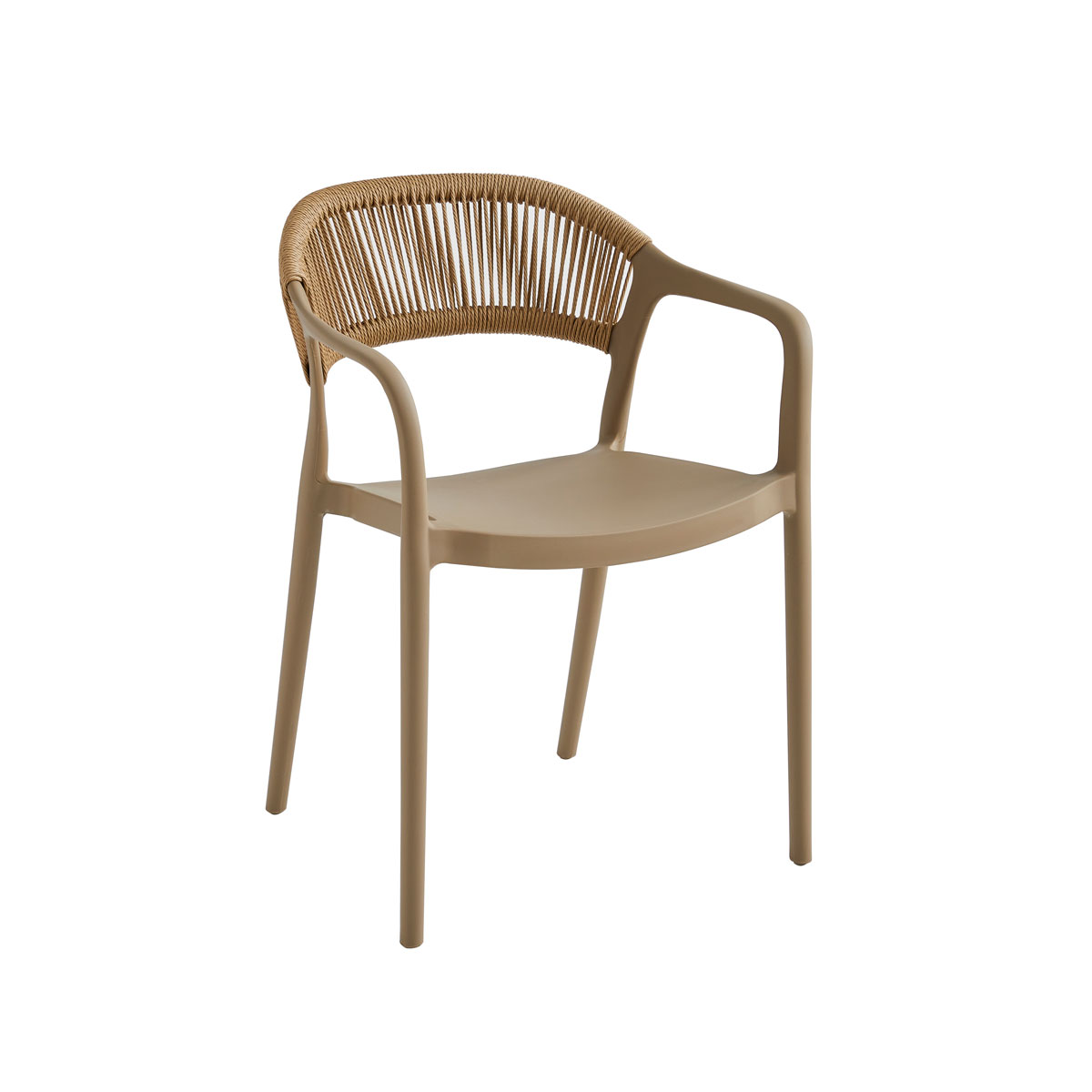 Cadeir&atilde;o efeito rattan bege