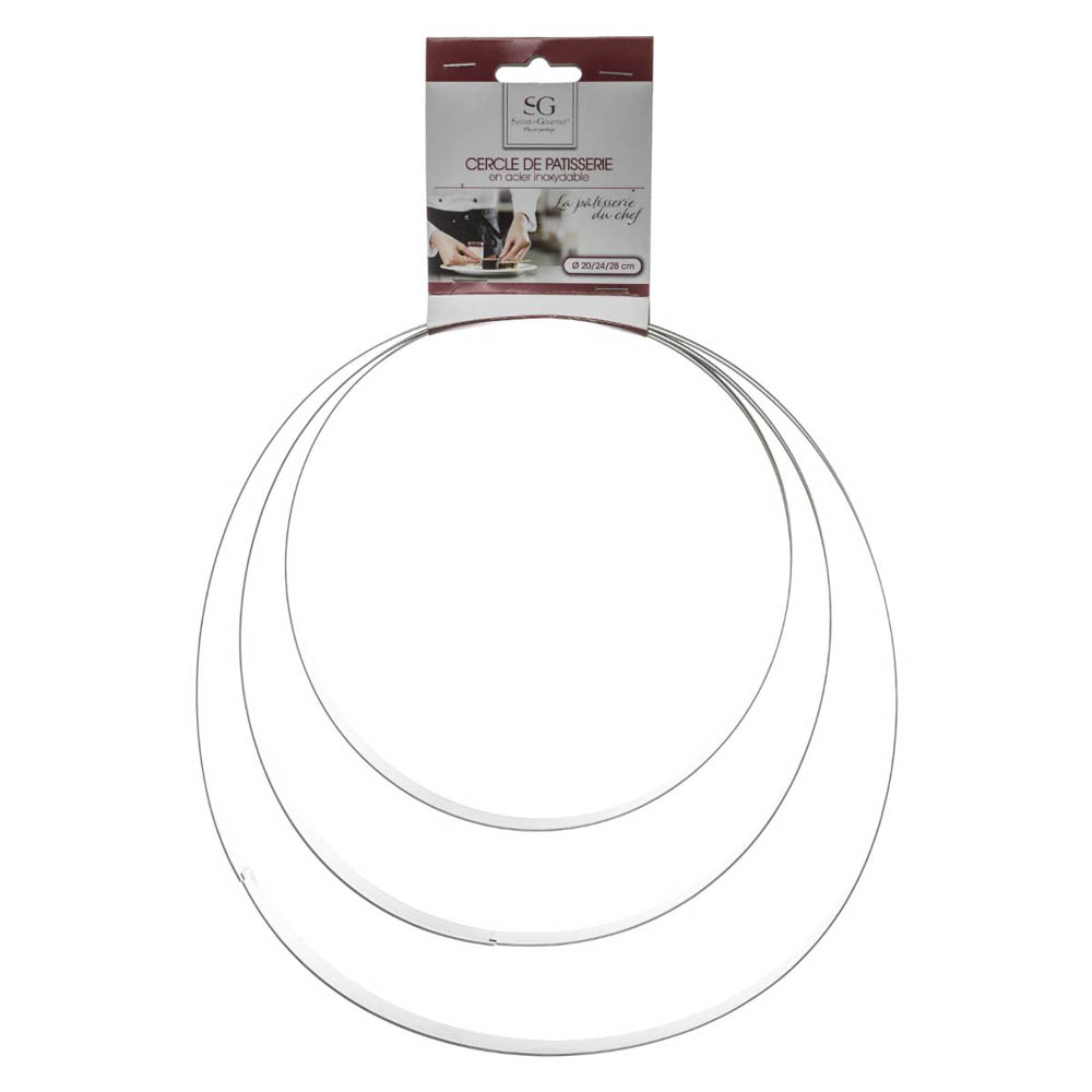 Conjunto de 3 formas circulares em inox