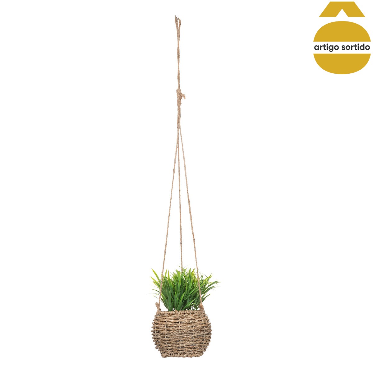 Vaso suspenso com planta artificial ZOE