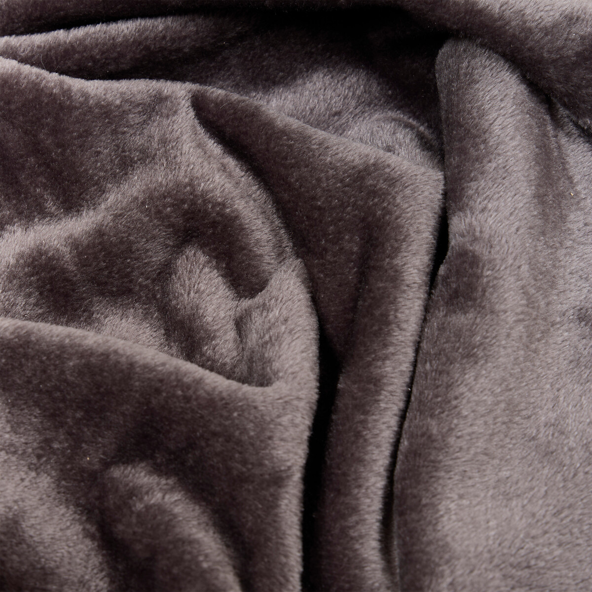 Manta OLLIS cinza escuro em veludo