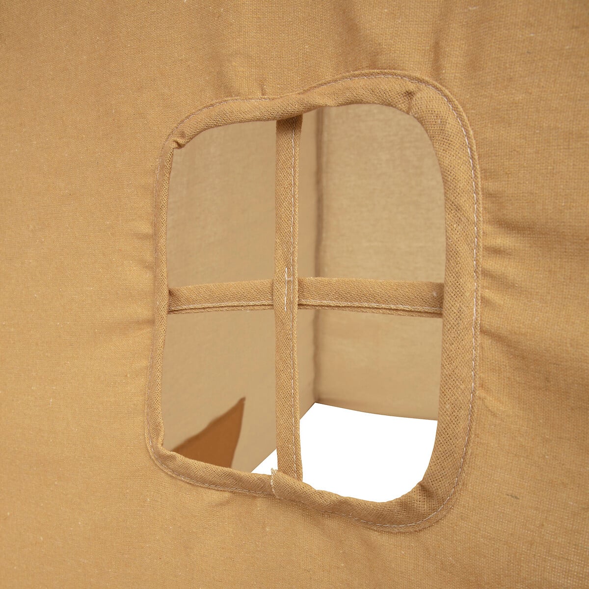 Tenda TIPI ocre com pompons RAINBOW