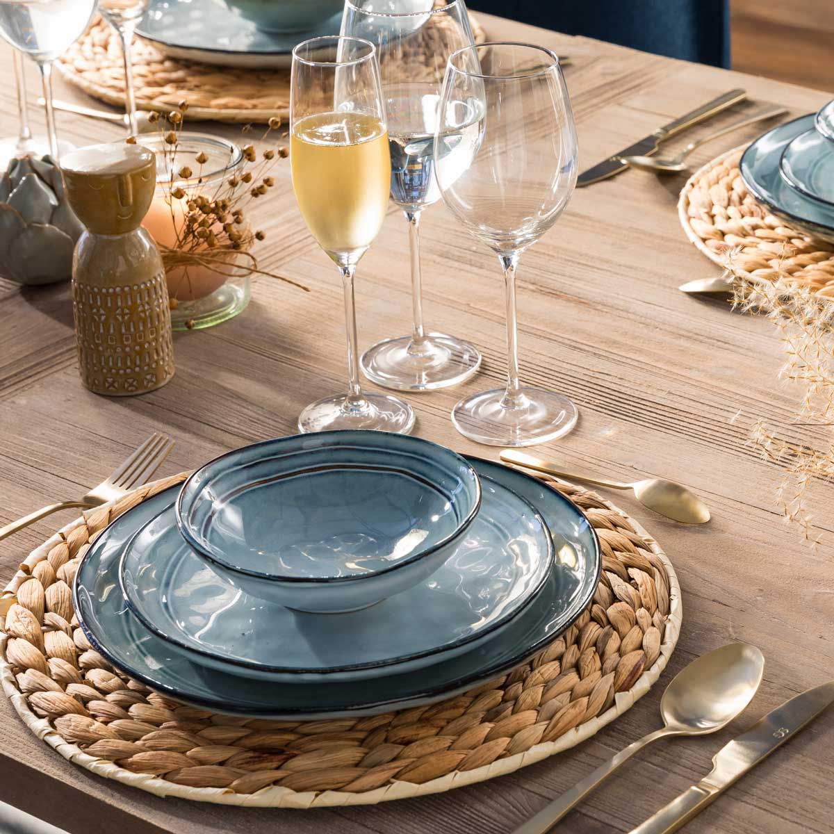 Individual de mesa natural mood em seagrass 35cm