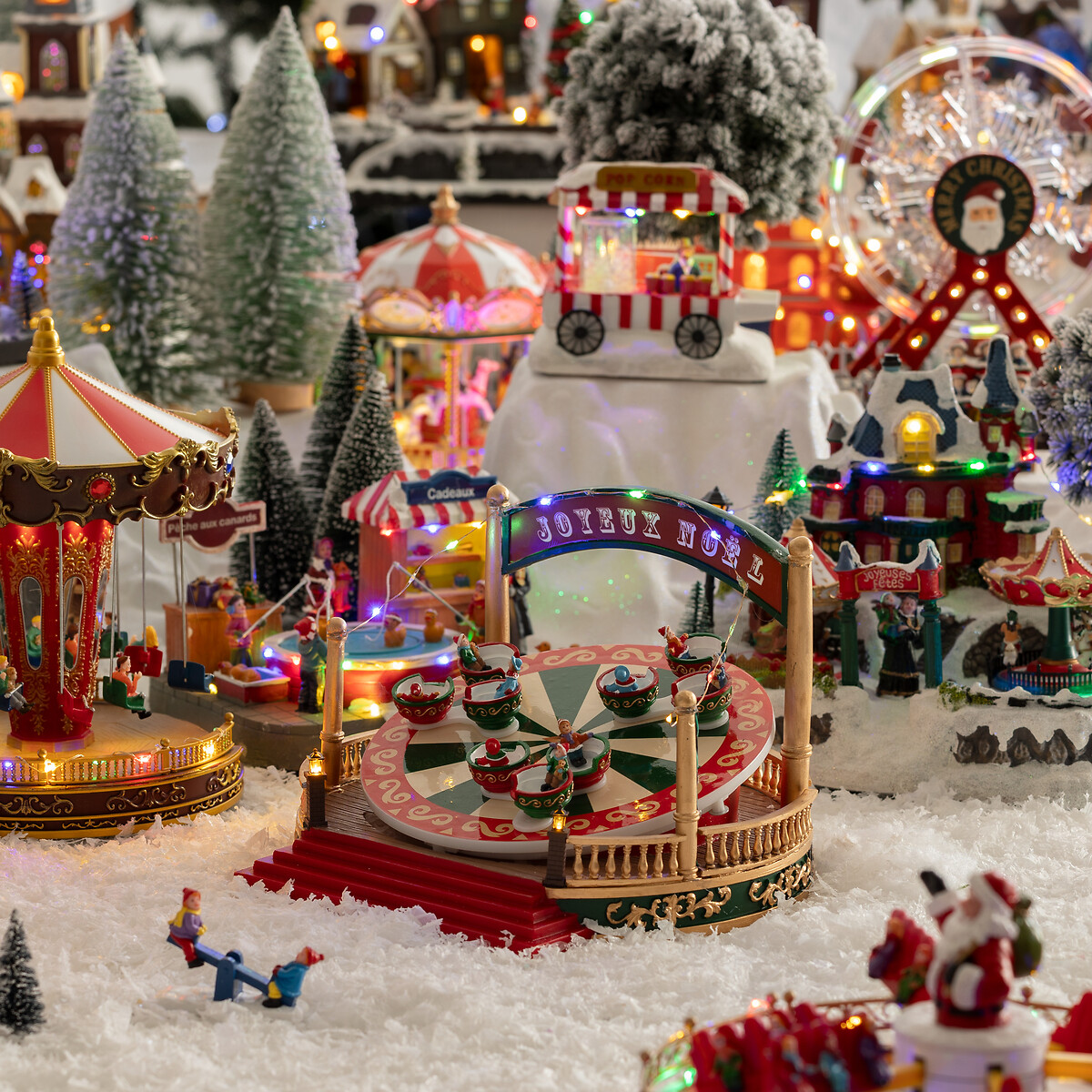 Aldeia carrossel de chávenas com luz-música-movimento 26cm,  Aldeia carrossel de chávenas com luz-música-movimento 26cm