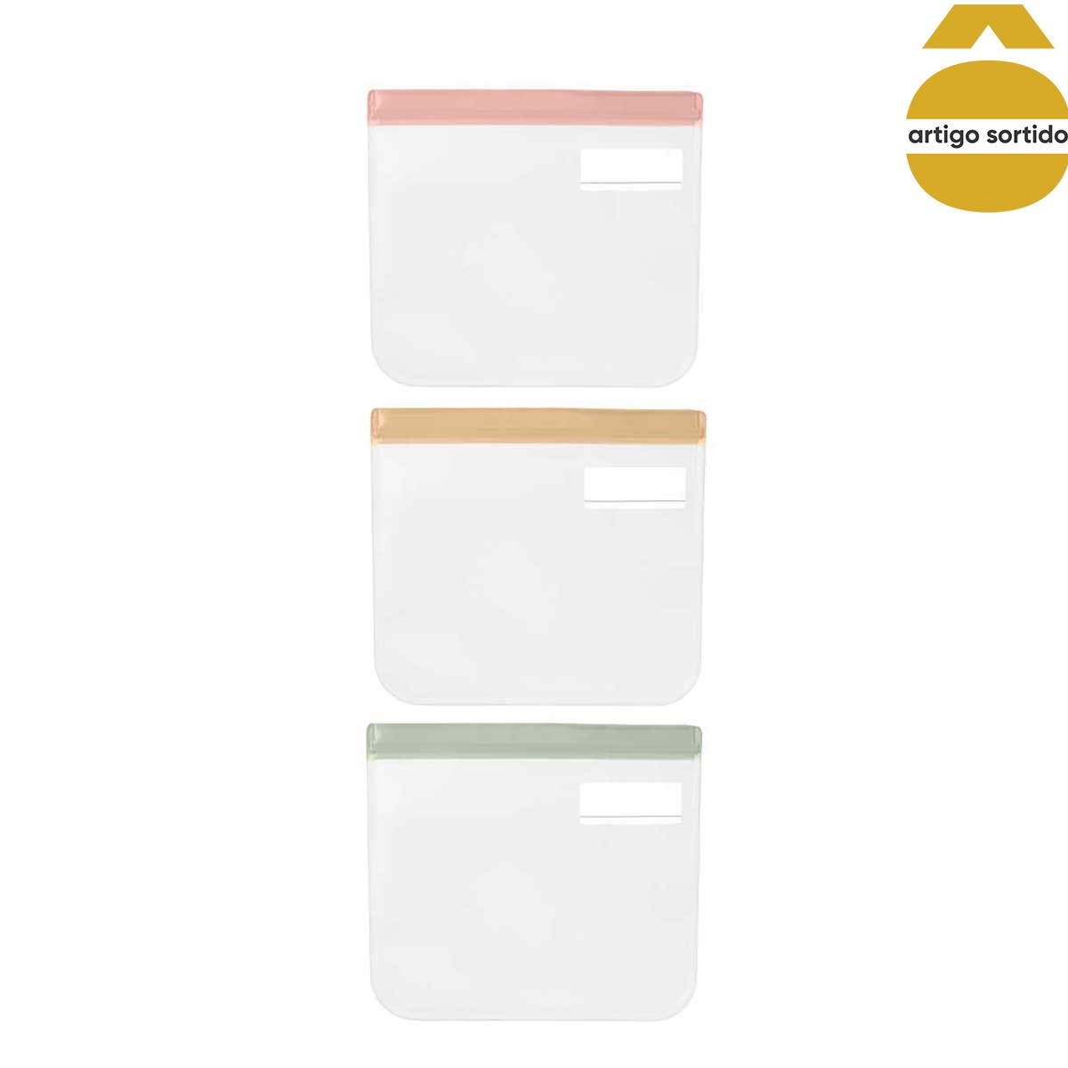 Conjunto De 2 Sacos Com Abertura Fácil Em Plástico