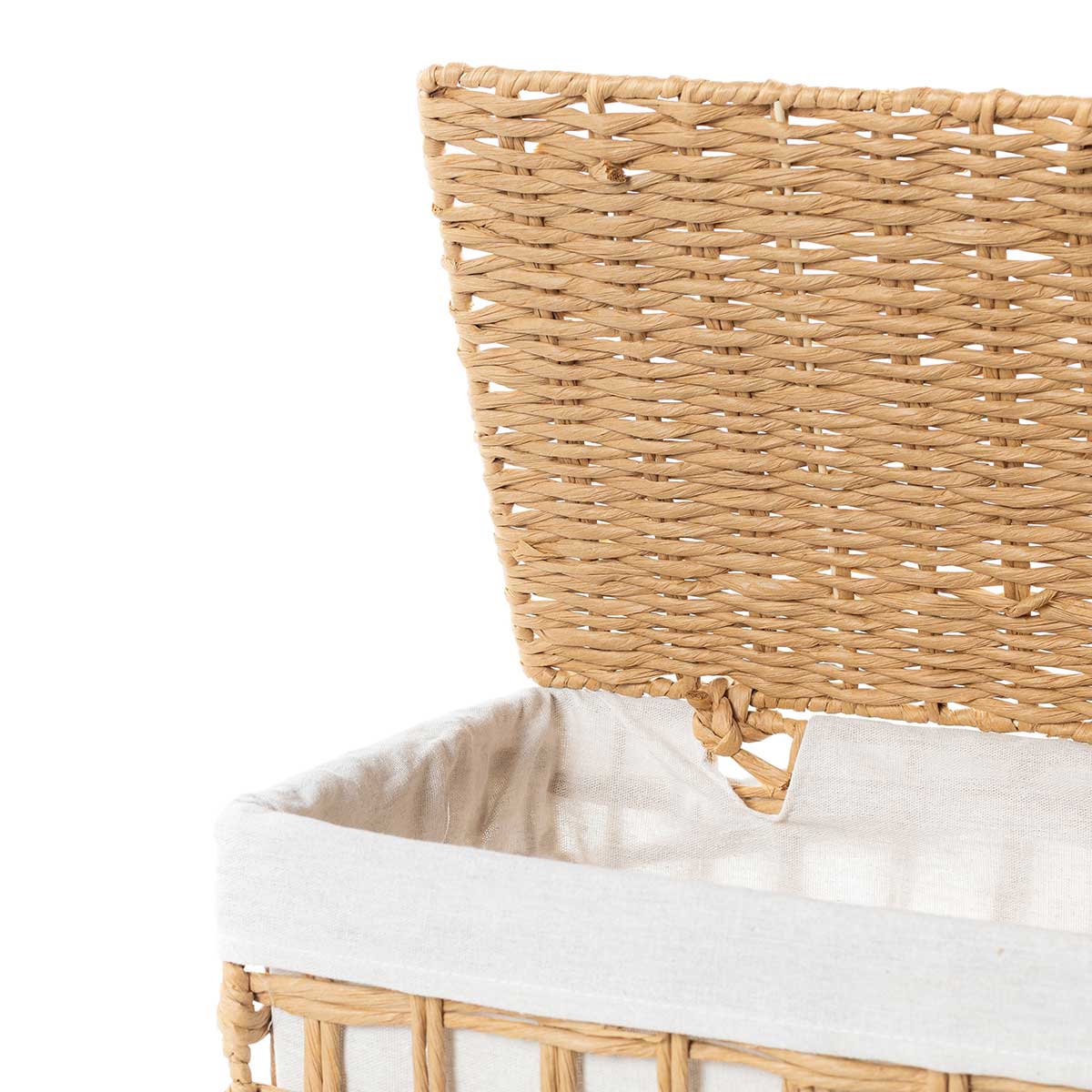 Cesto de roupa wc natural e linho 48cm