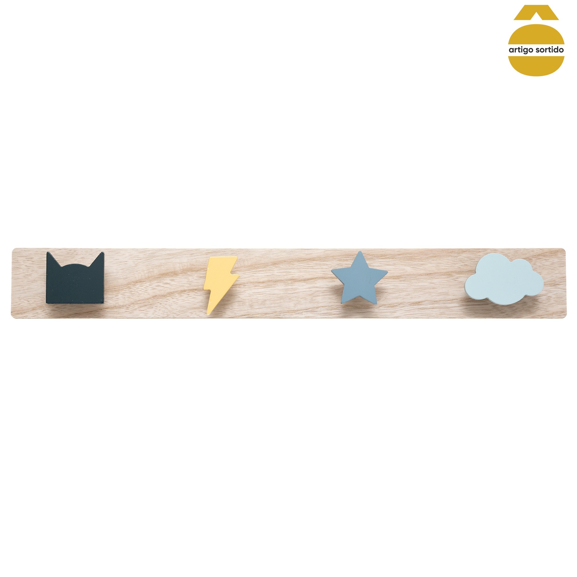 Cabide multicolor mdf 7x4,5x55cm