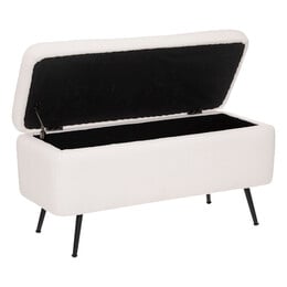 Banqueta branca AURORA com arruma&ccedil;&atilde;o