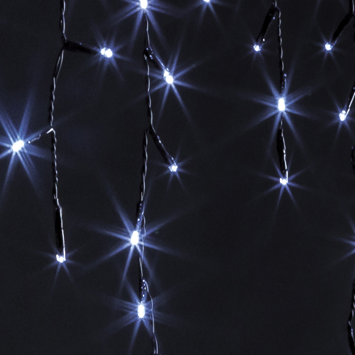 Cortina luminosa de natal branco frio 240 leds