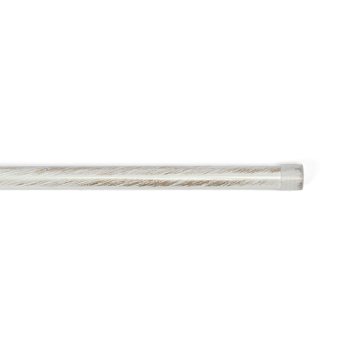 Tubo de ferro forjado branco e dourado 150cm,  Tubo de ferro forjado branco e dourado 150cm