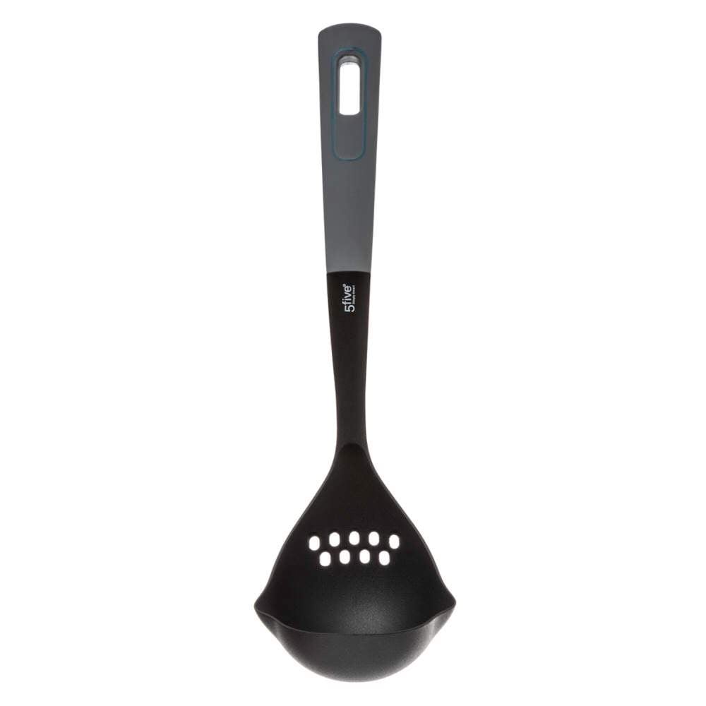 Conjunto 5 utens&iacute;lios preto com suporte