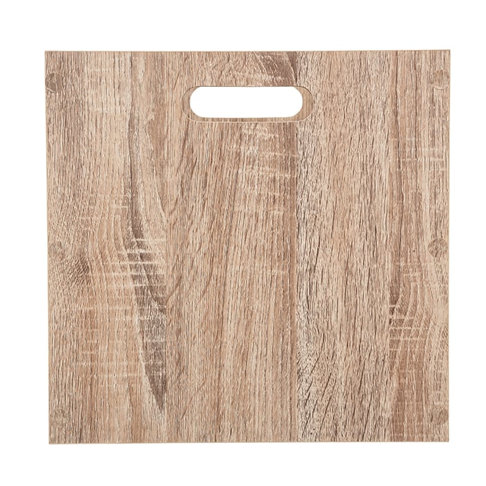 Caixa de arrumação carvalho natural 31x31cm