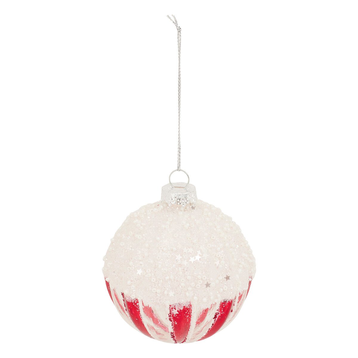 Bola de natal efeito glace 8cm