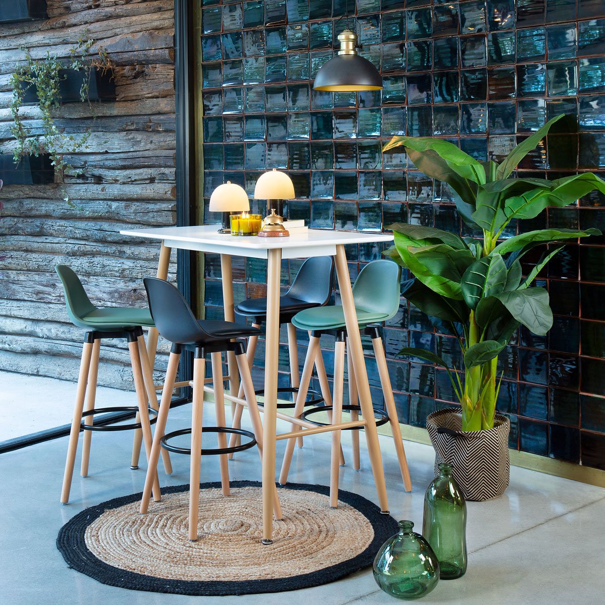 Banco de bar MAXON branco