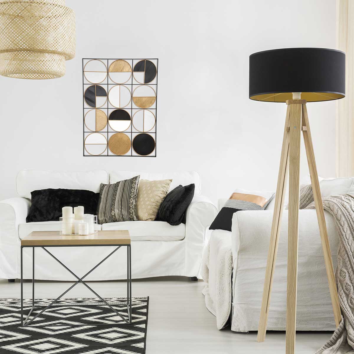 Quadro decorativo com círculos 101,5cm