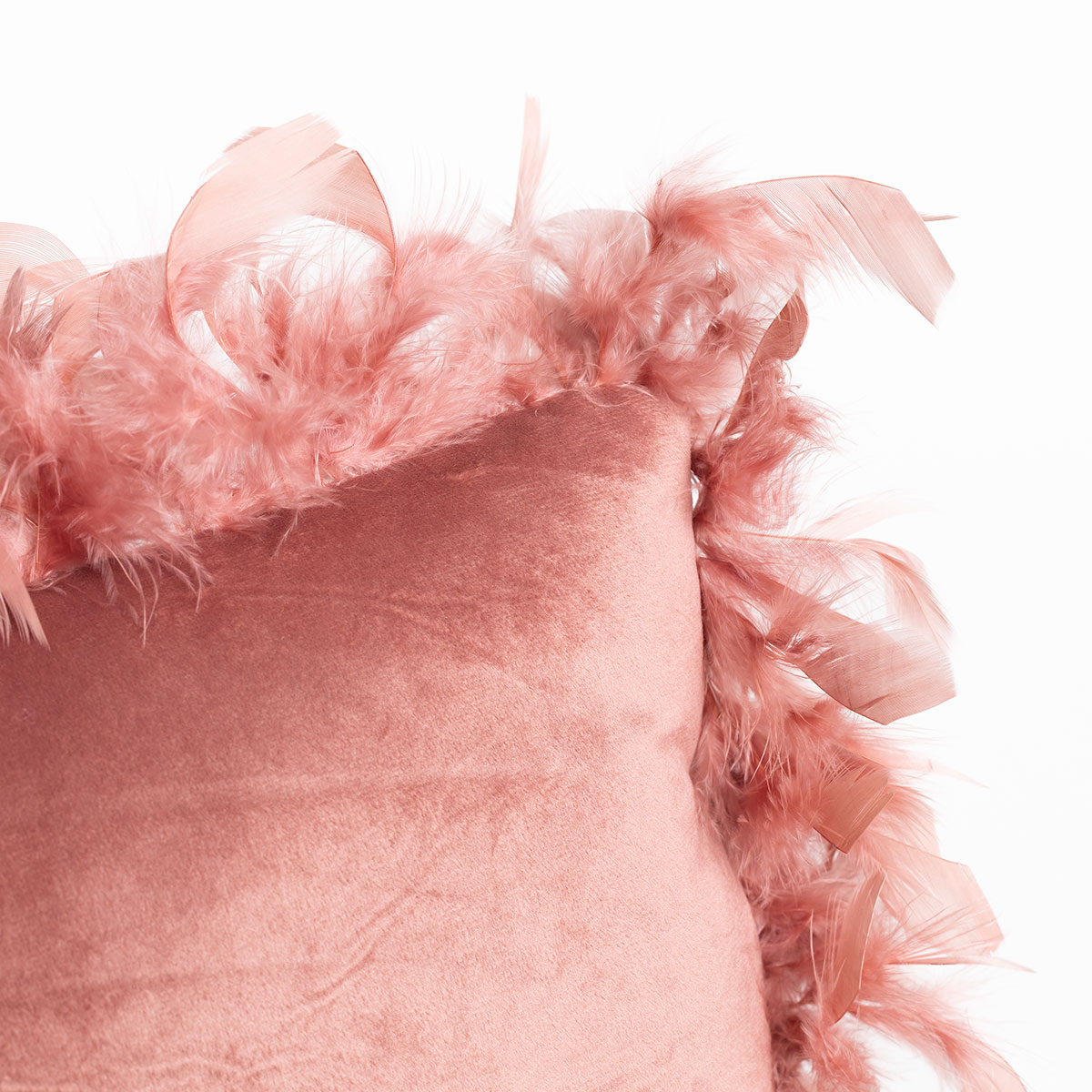 Almofada rosa em veludo 40x40cm