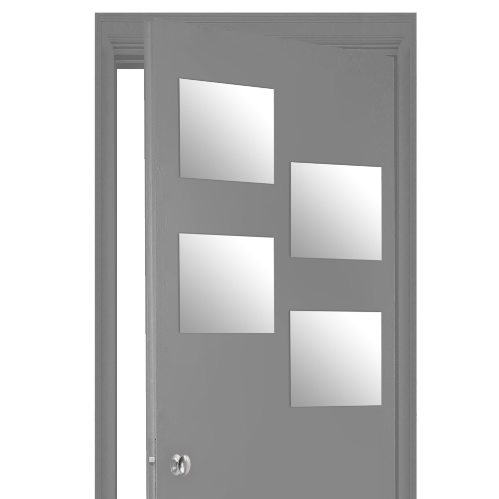 Conjunto de 4 espelhos adesivos quadrados