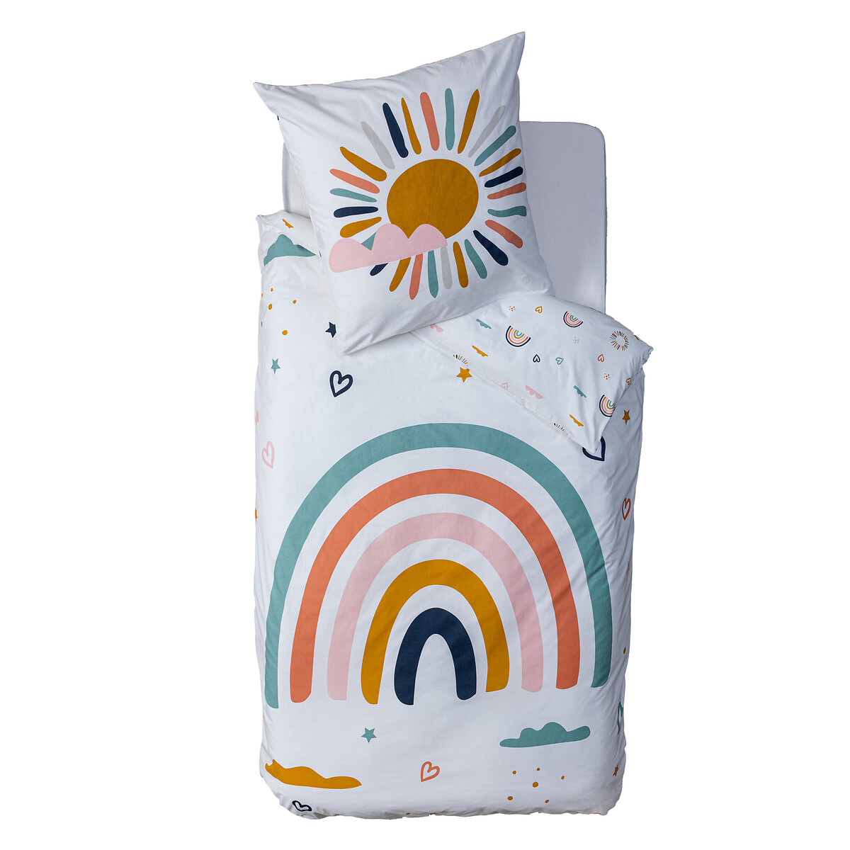 Capa De Edred&atilde;o E Capa De Almofada Arco-&iacute;ris 140x200cm