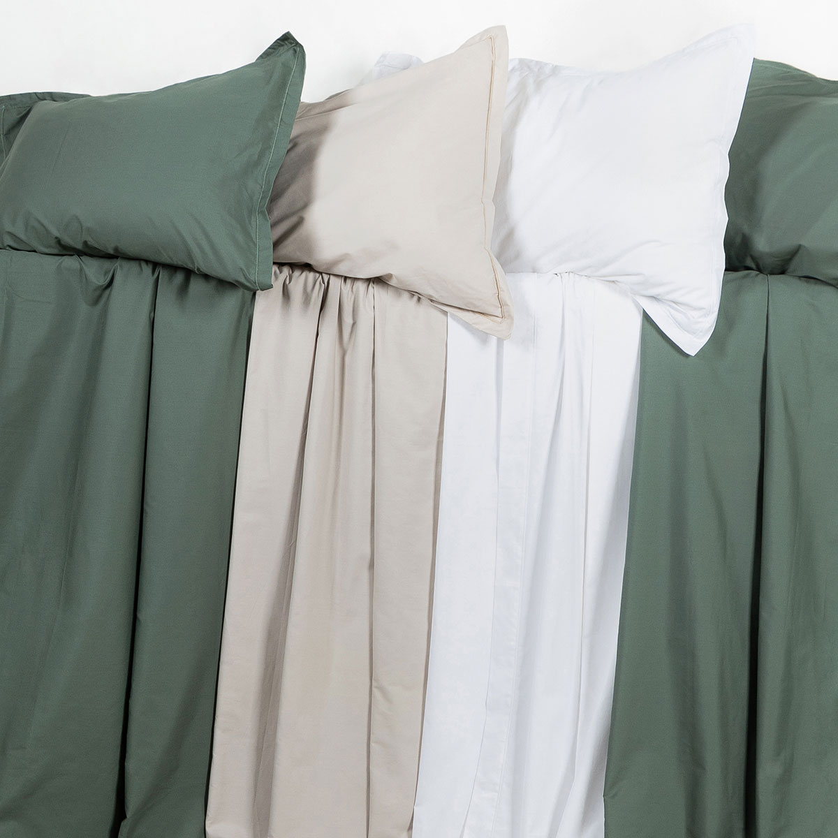 Lençol de cima branco em algodão percal 240x290cm