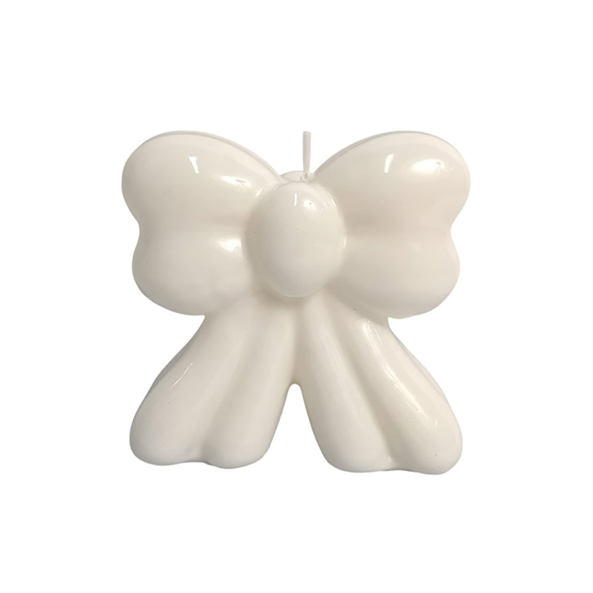 Vela em forma de laço branca 400gr,  Vela em forma de laço branca 400gr