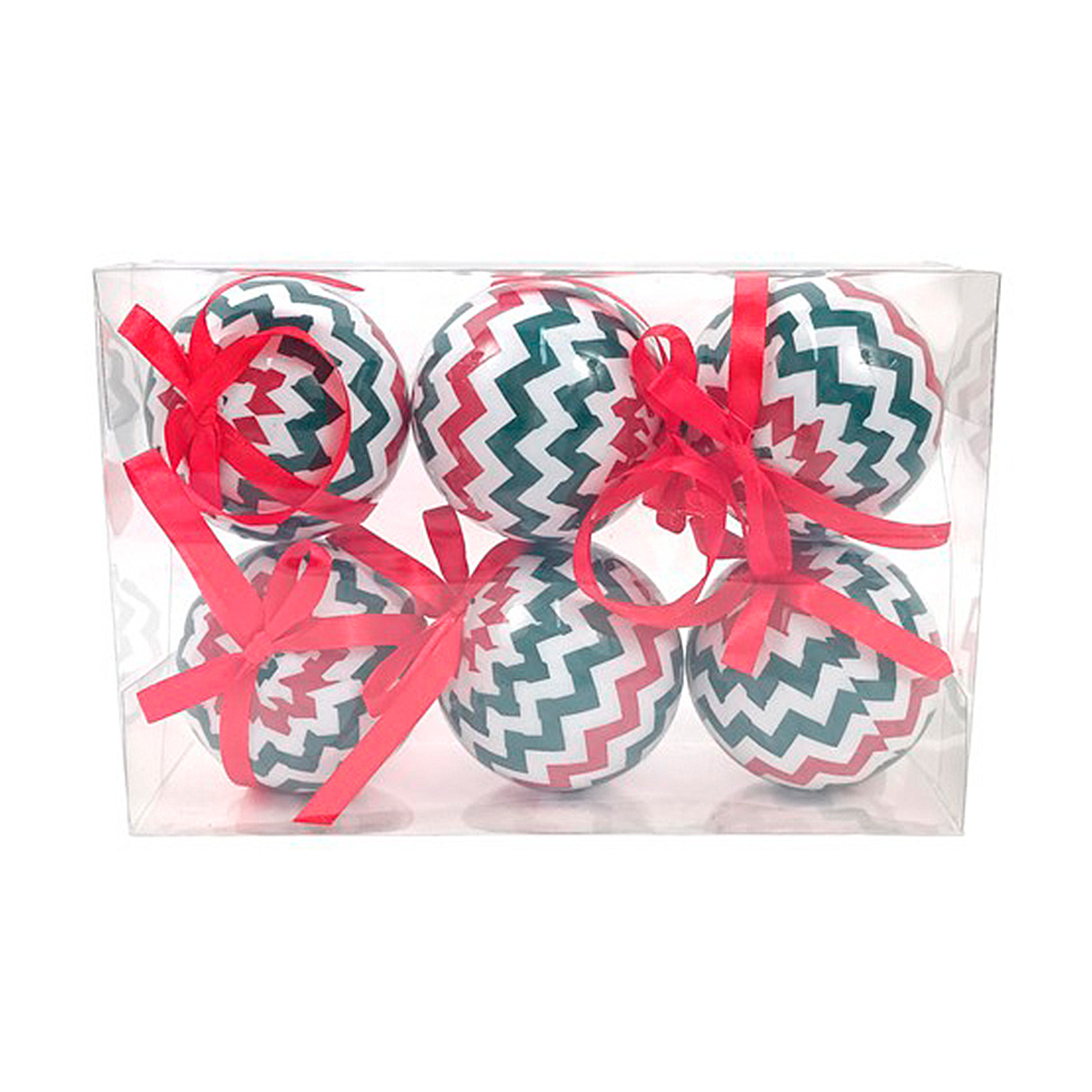 Conjunto De 6 Bolas De Natal 8cm