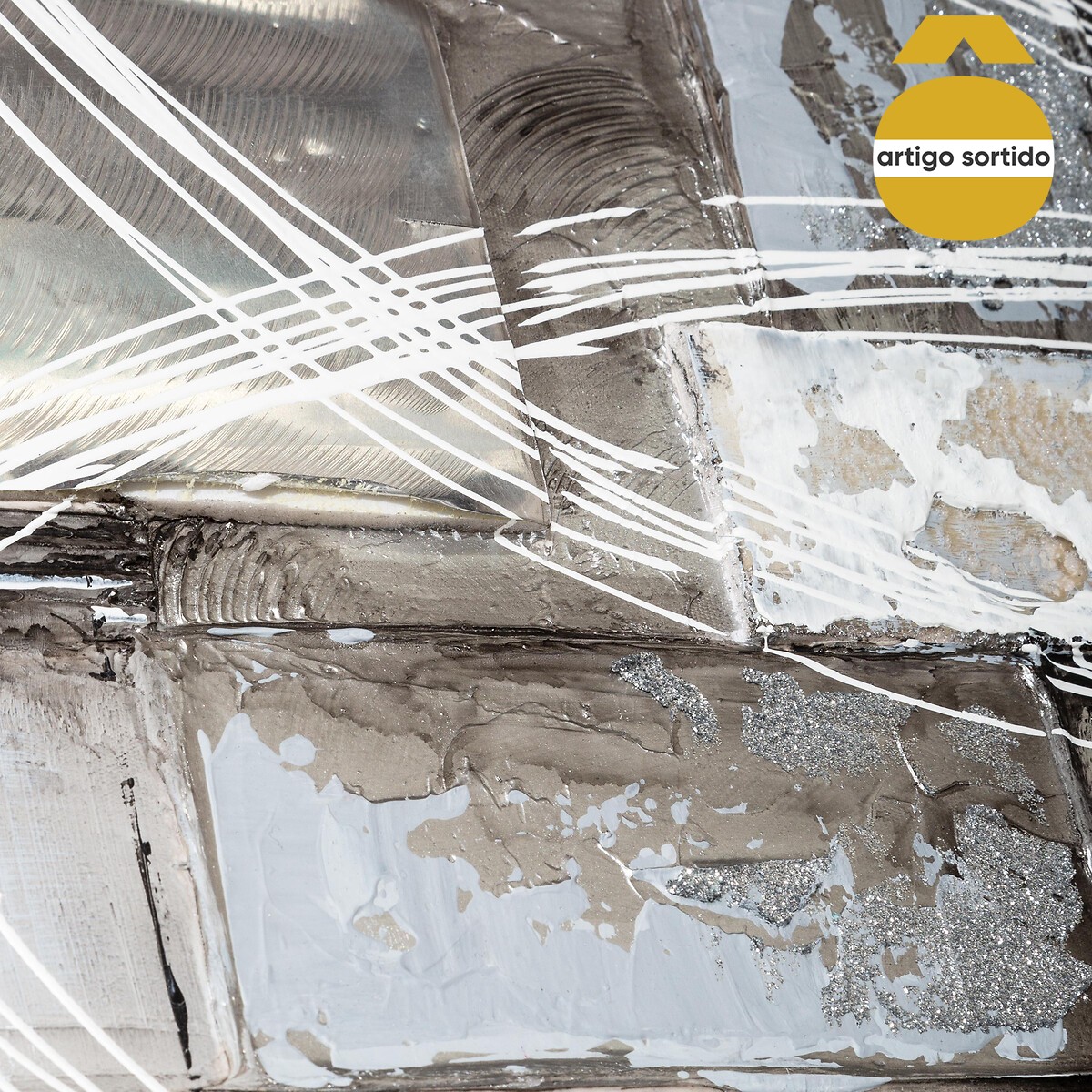 Quadro decorativo abstrato 50x3x150cm