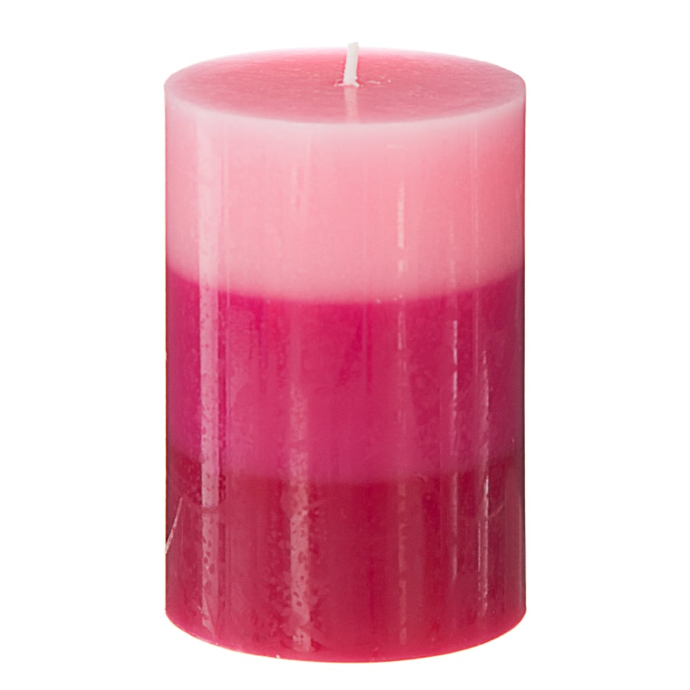 Vela perfumada tricolor framboesa b&aacute;sica
