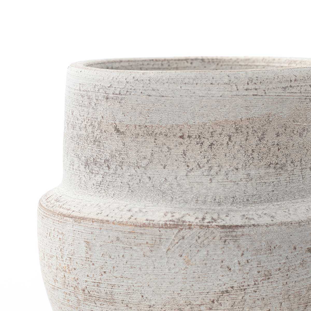 Jarra SABRE cinza em barro 12cm