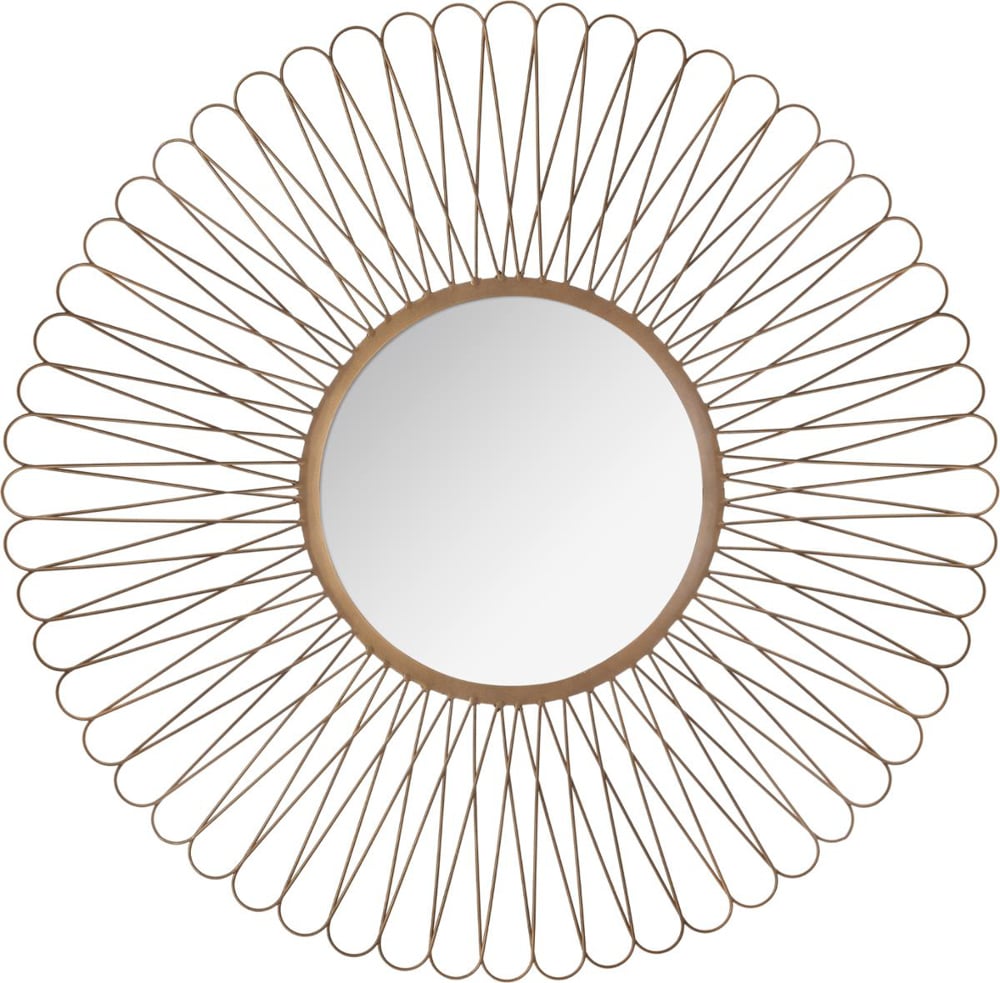 Espelho decorativo SOL castanho em metal 76cm