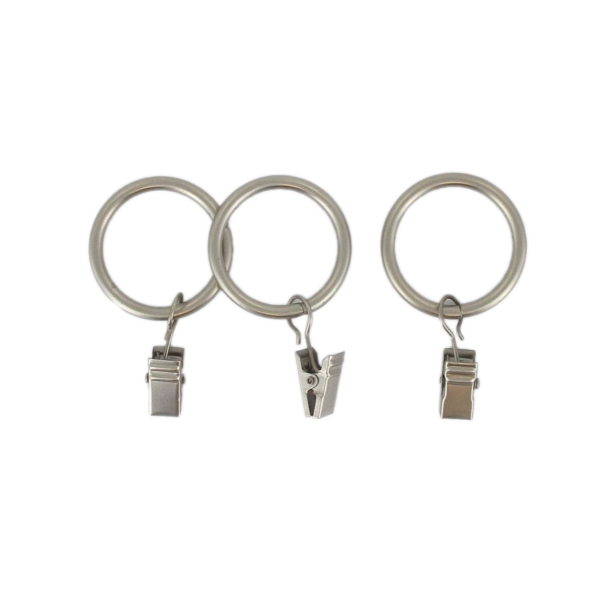 Conjunto de 8 argolas com mola prateado fosco