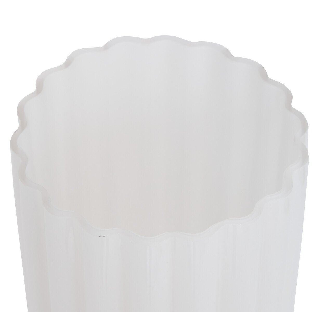 Jarra canelado FLEUR DE ROSA branco 28cm