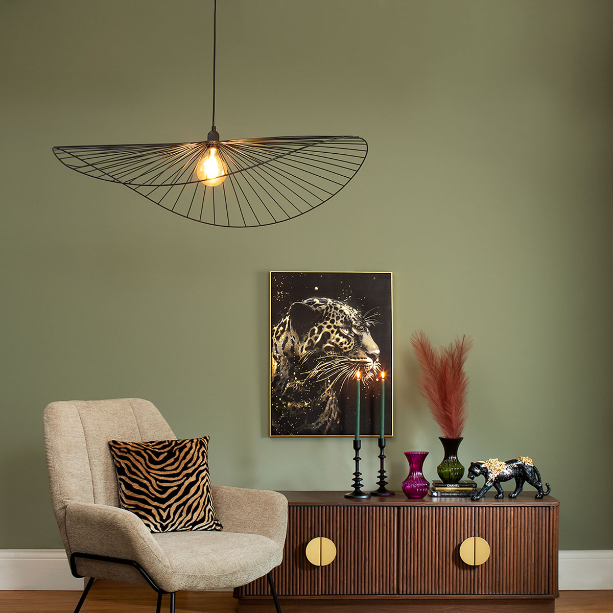 Candeeiro de teto ADELIA preto