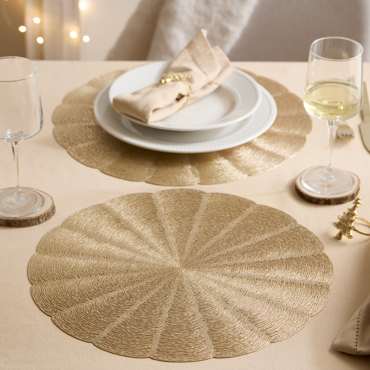 Individal de mesa NEST dourado D38cm