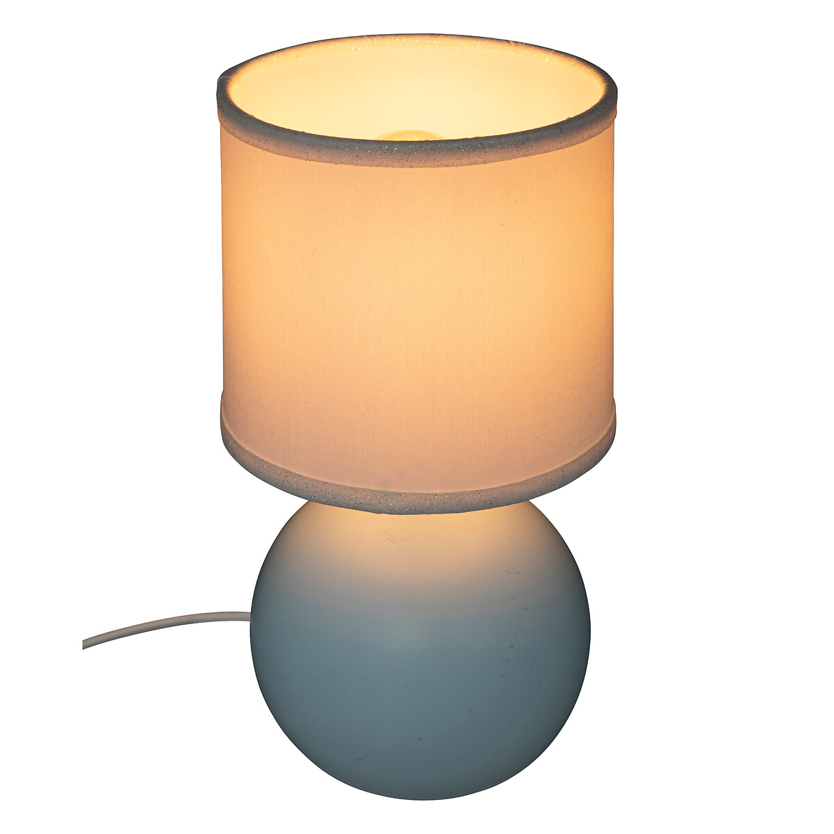 Candeeiro de mesa p&eacute;rola azul