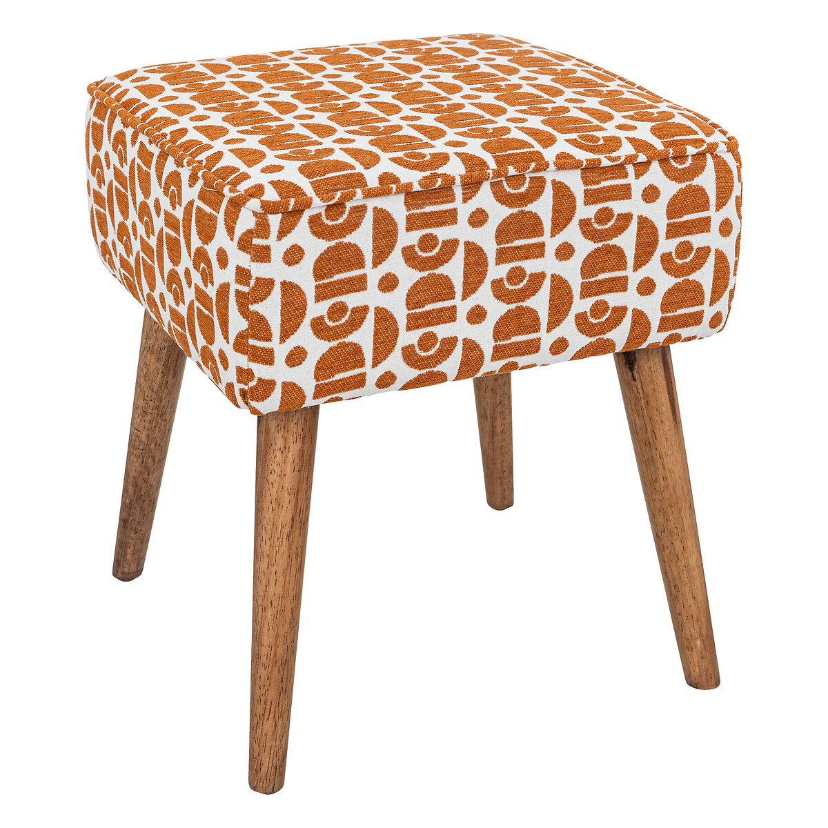 Tamborete CHIARA ocre em madeira pinho 38x38x40cm