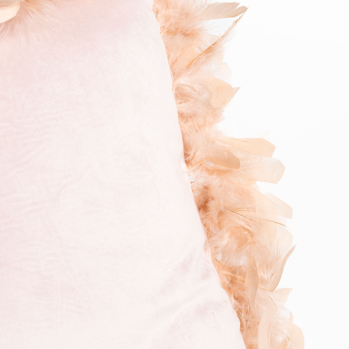 Almofada rosa claro em veludo 40x40cm