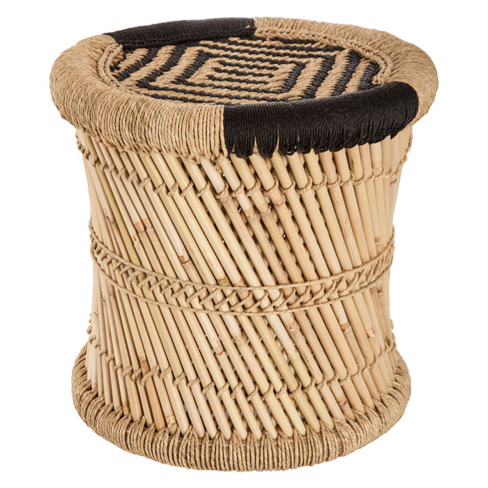 Banco castanho em bambu 38cm