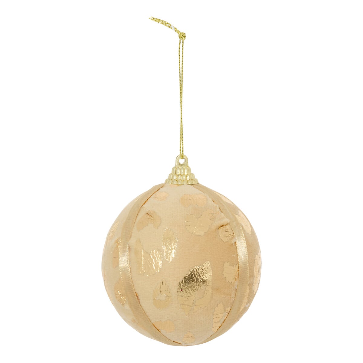 Bola de natal print leo dourado 8cm