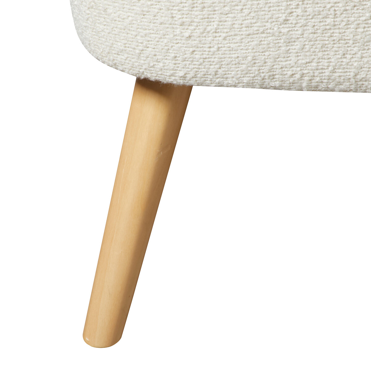 Poltrona NAOVA branca em boucl&eacute; 78x72x71cm