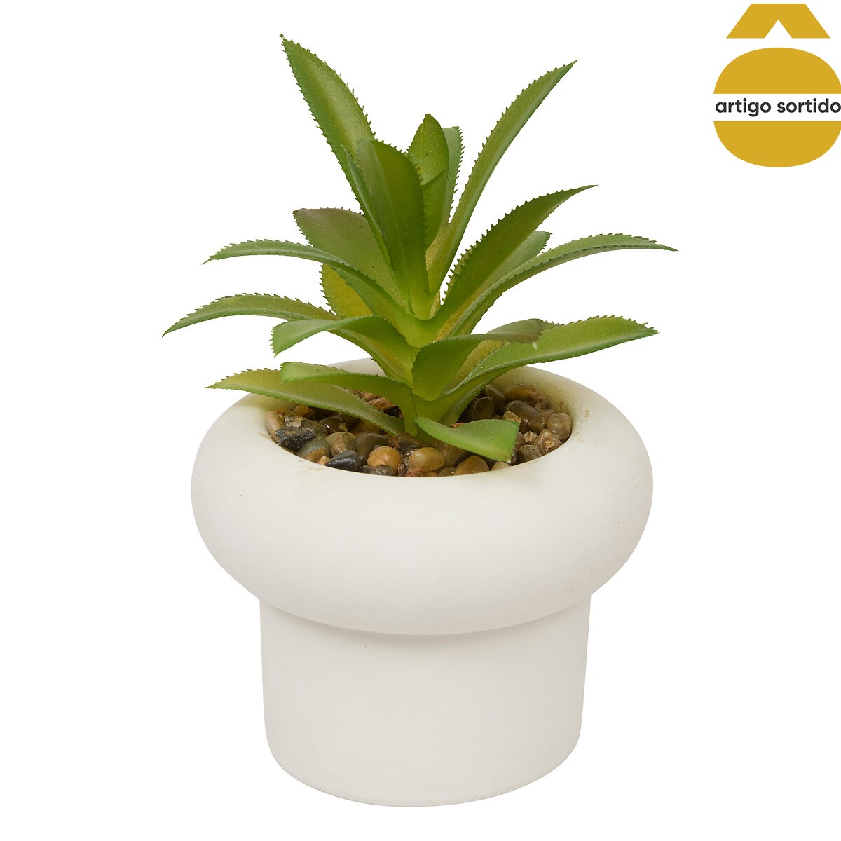 Vaso com planta artificial 14cm