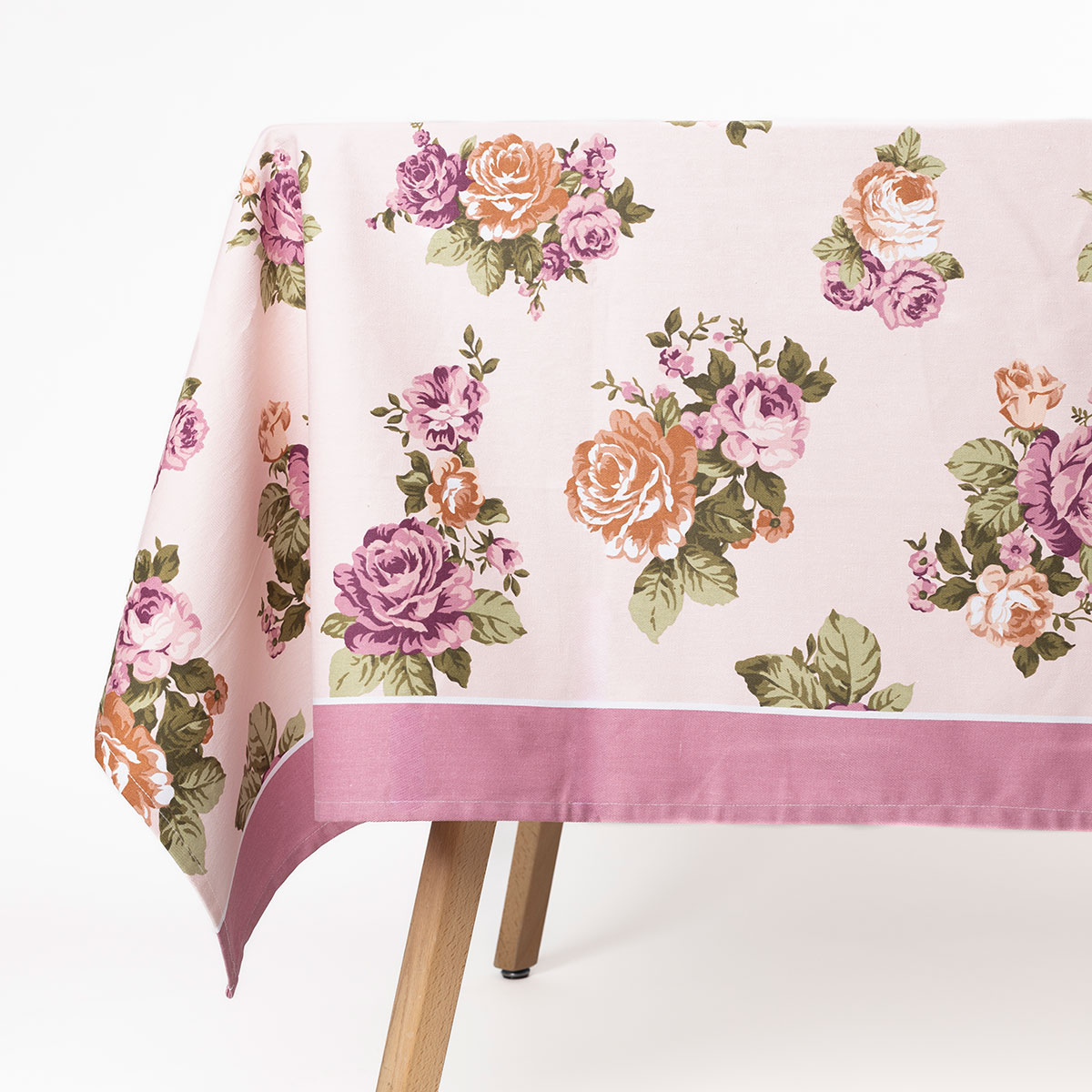 Toalha de mesa estampada BELLISSIMA ANNABEL rosa 140x240cm