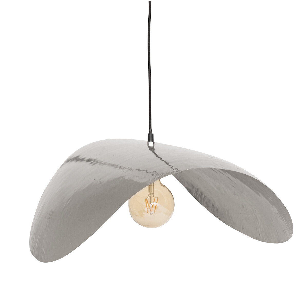 Candeeiro de teto ARLO prateado em metal 128cm