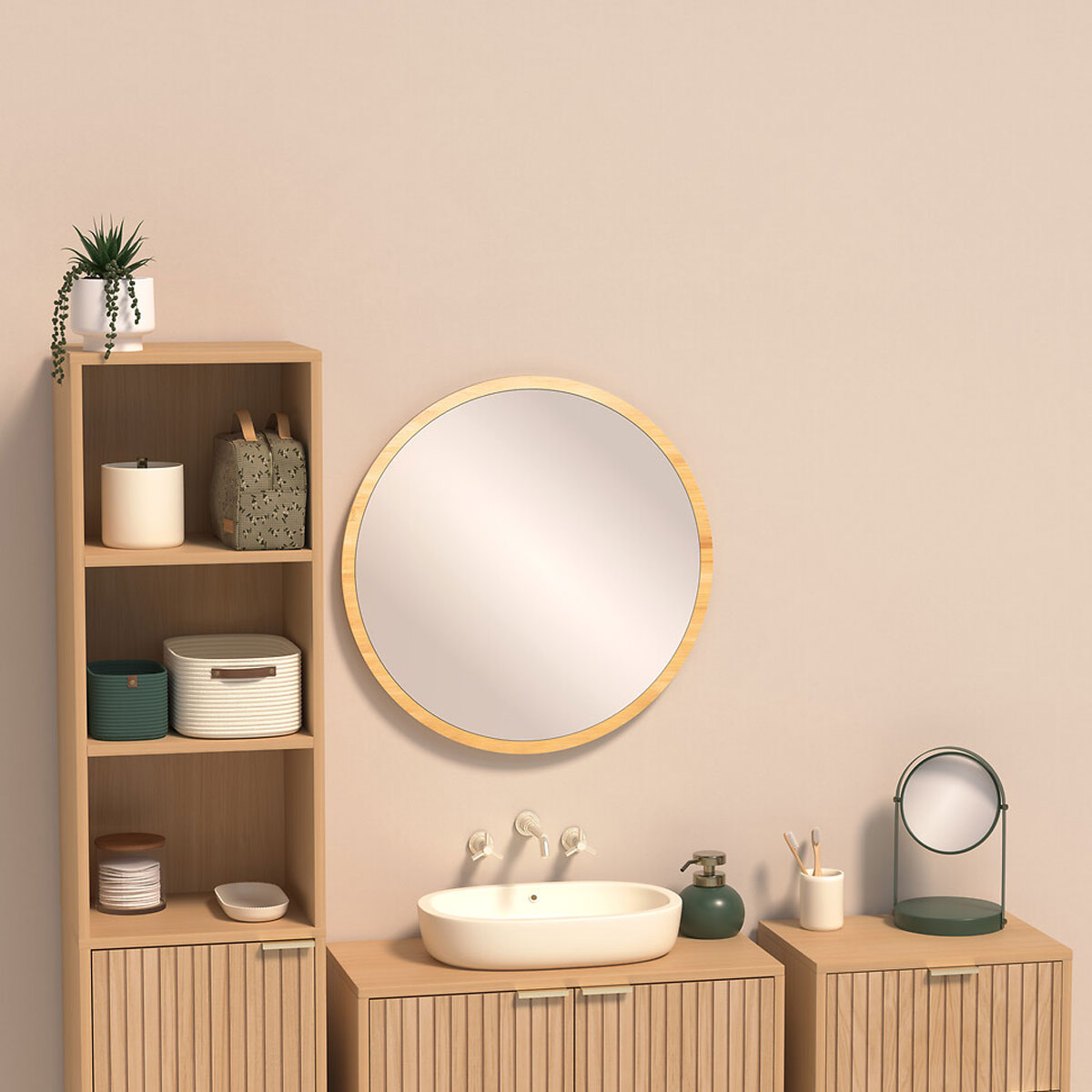 Copo para escova de dentes DUO bege,  Copo para escova de dentes DUO bege